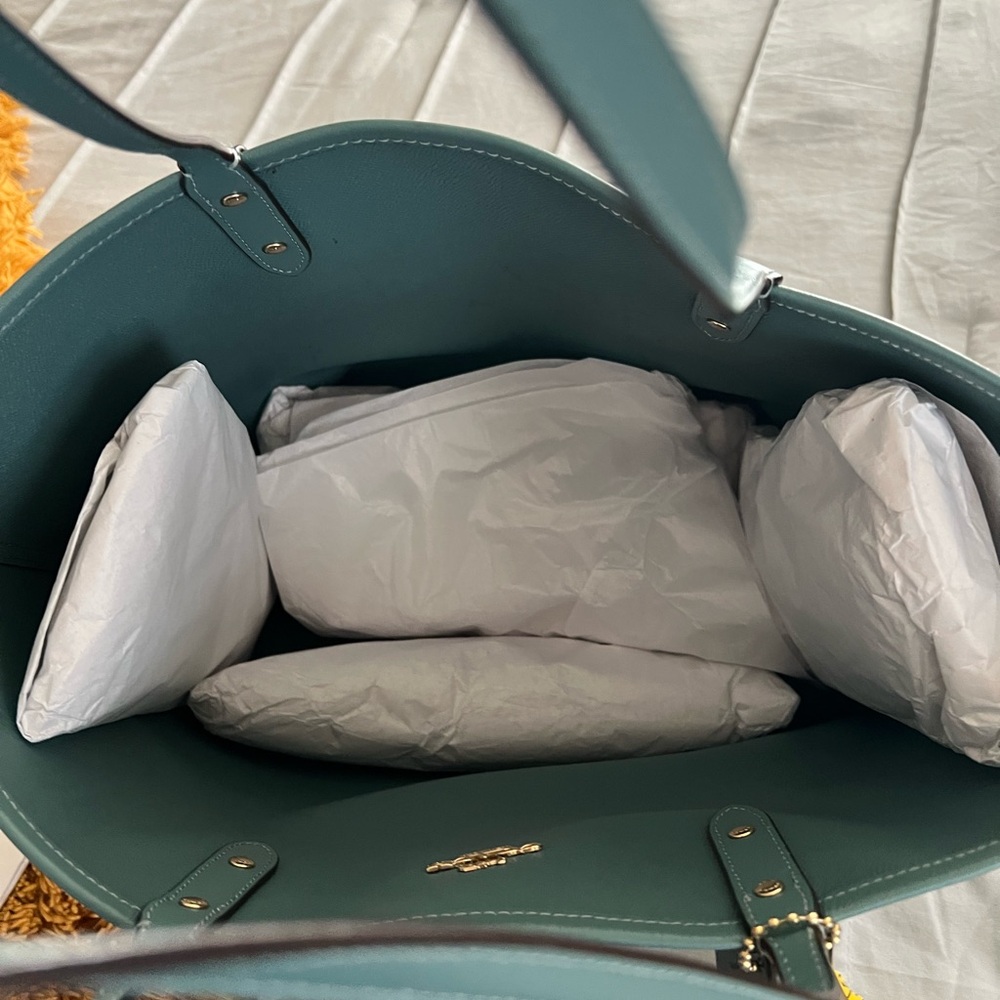Coach Brown and Blue Gradient Tote Bag - Picture 2 of 4